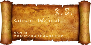 Kainczel Dániel névjegykártya